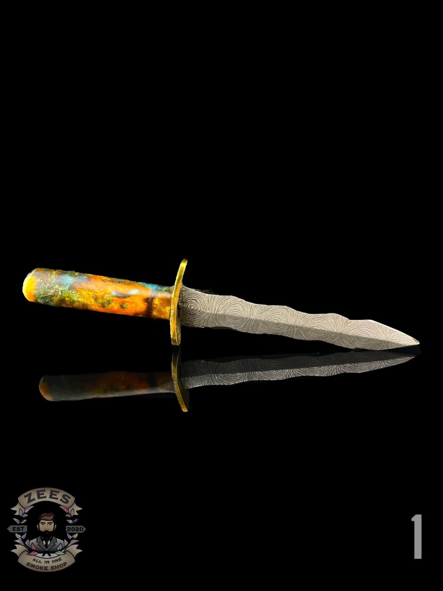 DAMASCUS HK KNIVES: DAMASCUS FLAMBERGE SWORD DABBER - Image 3