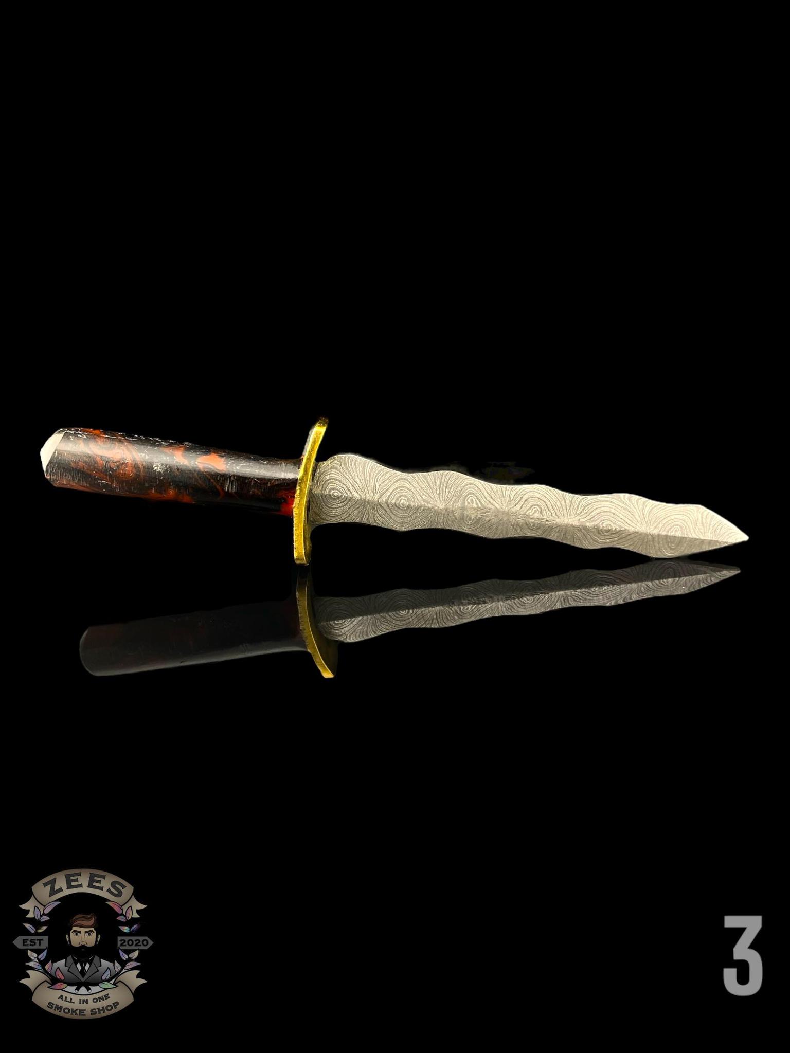 DAMASCUS HK KNIVES: DAMASCUS FLAMBERGE SWORD DABBER - Image 5