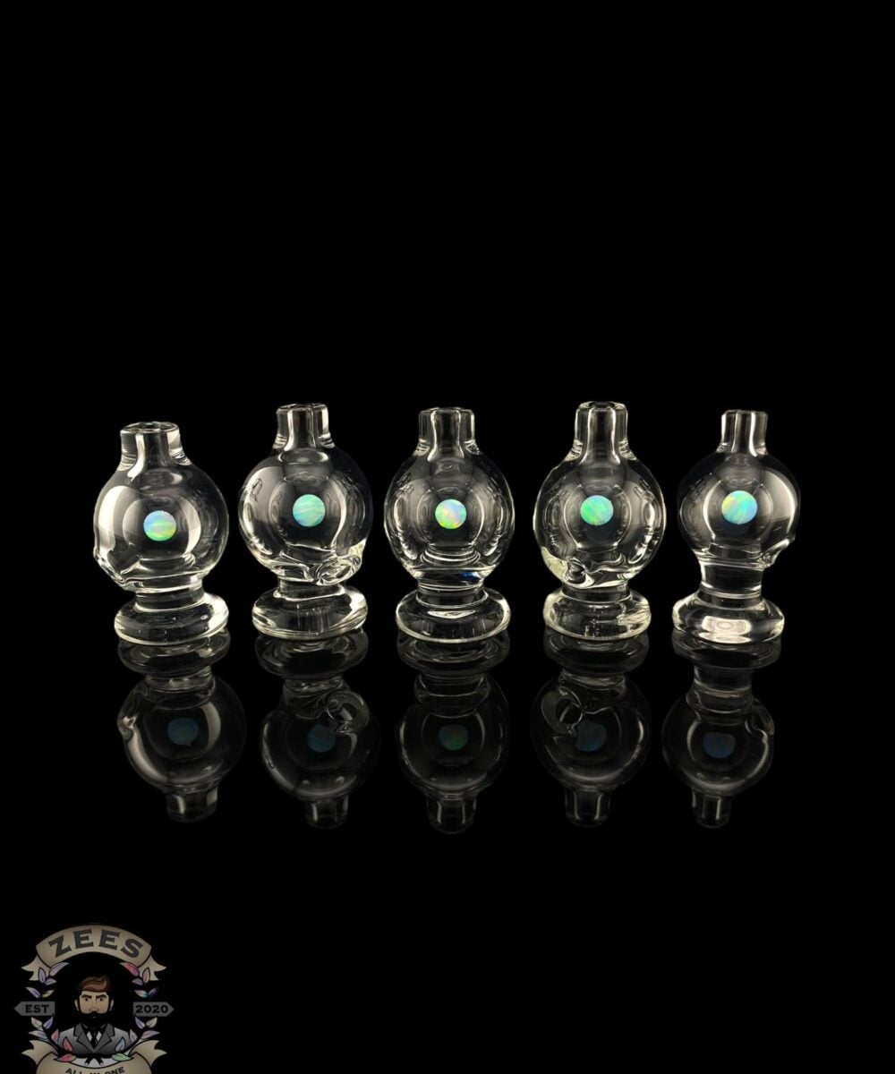 Alternative view of SOUP GLASS: CLEAR ENCASED OPAL PUFFCO PEAK BUBBLE CAP