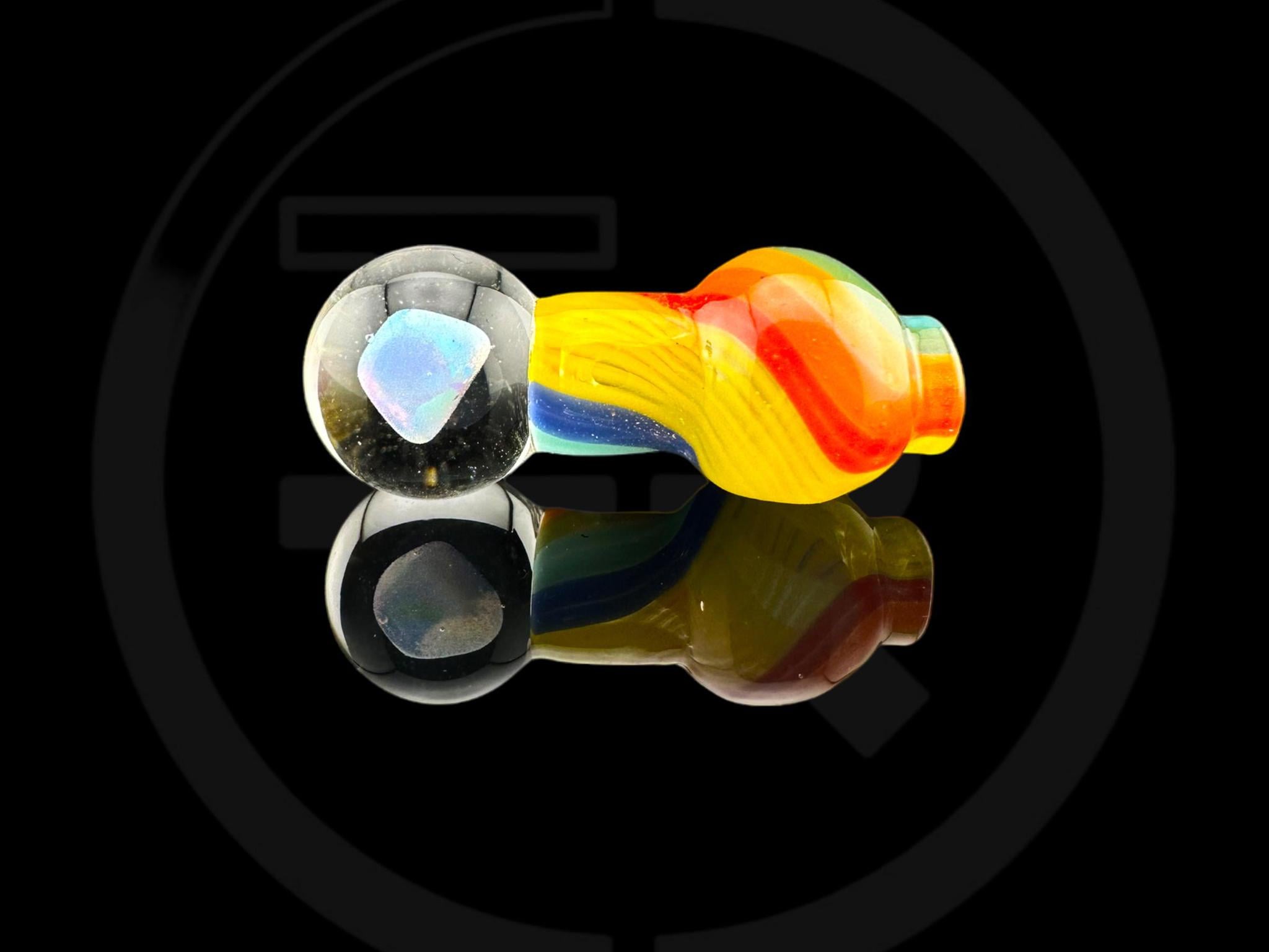 IRIDESCENT GLASS: ENCASED OPAL LINEWORK PUFFCO PEAK PRO BALL CAP - Image 4