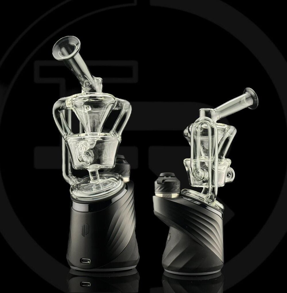 IRIDESCENT GLASS: DUALY 2.0 PUFFCO PEAK ATTACHMENT - TEAL BLACK WITH OPAL