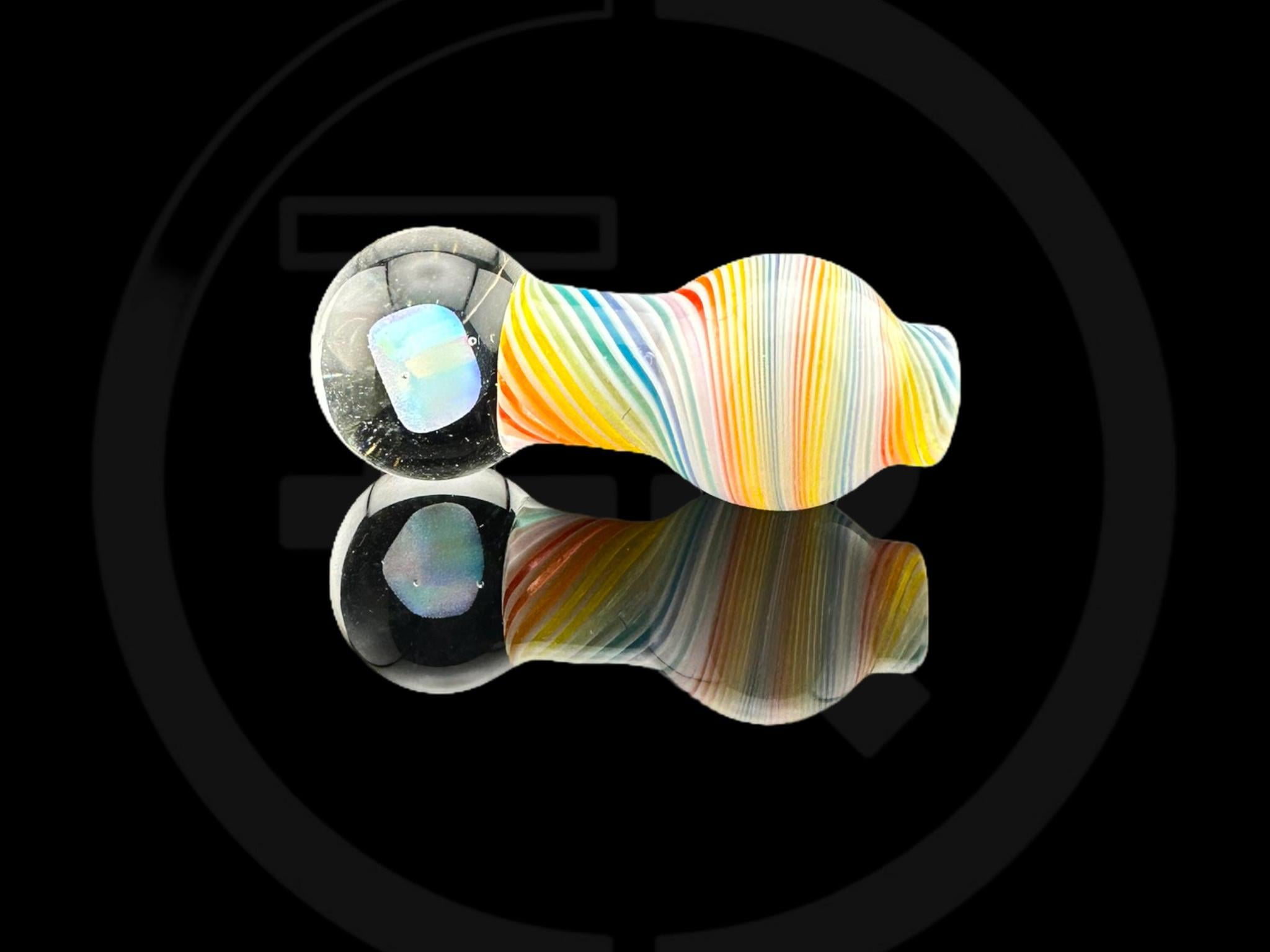 IRIDESCENT GLASS: ENCASED OPAL LINEWORK PUFFCO PEAK PRO BALL CAP