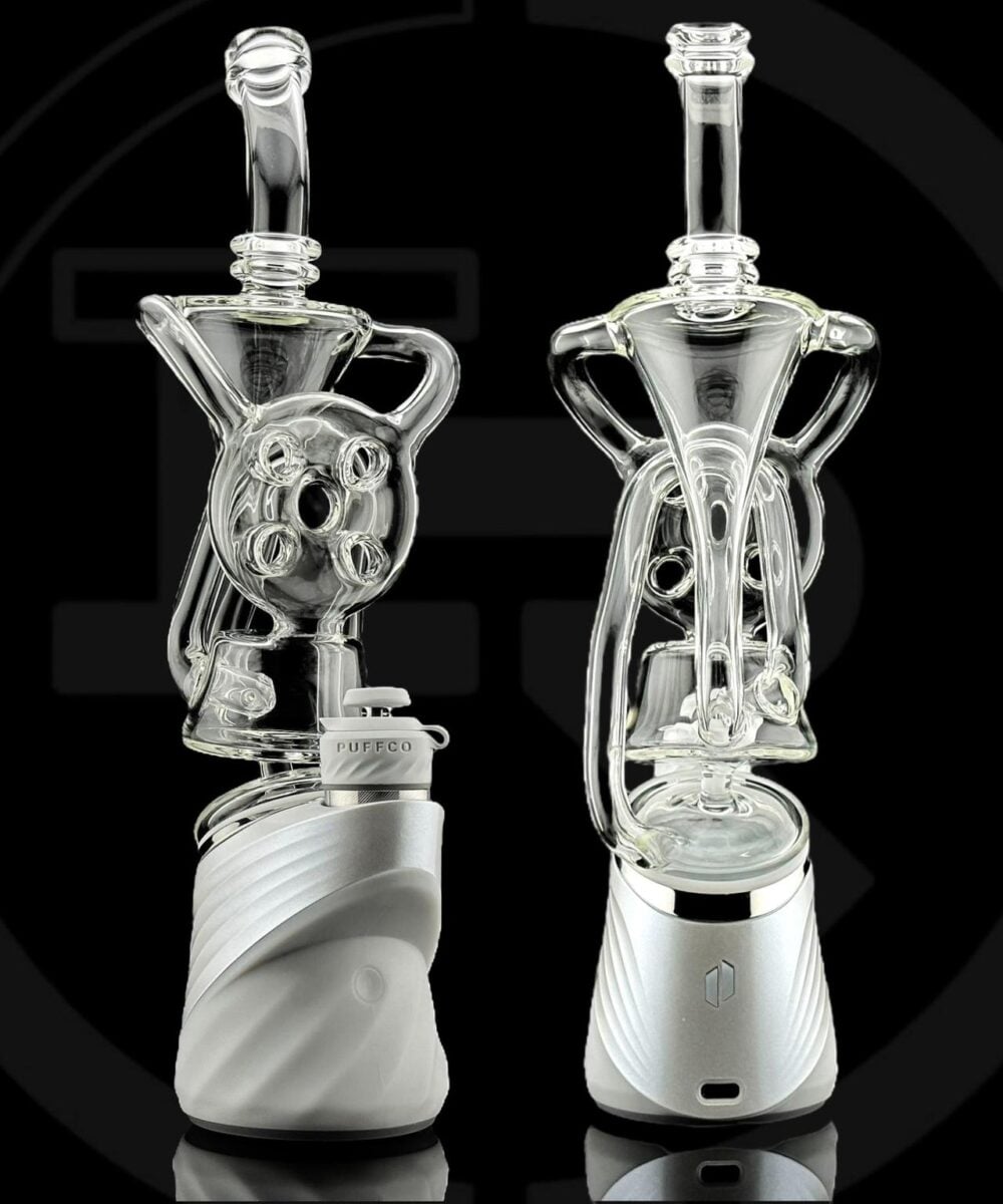 IRIDESCENT GLASS: SWISS RECYCLER PUFFCO PEAK ATTACHMENT - FULL COLOR CFL PURPLE