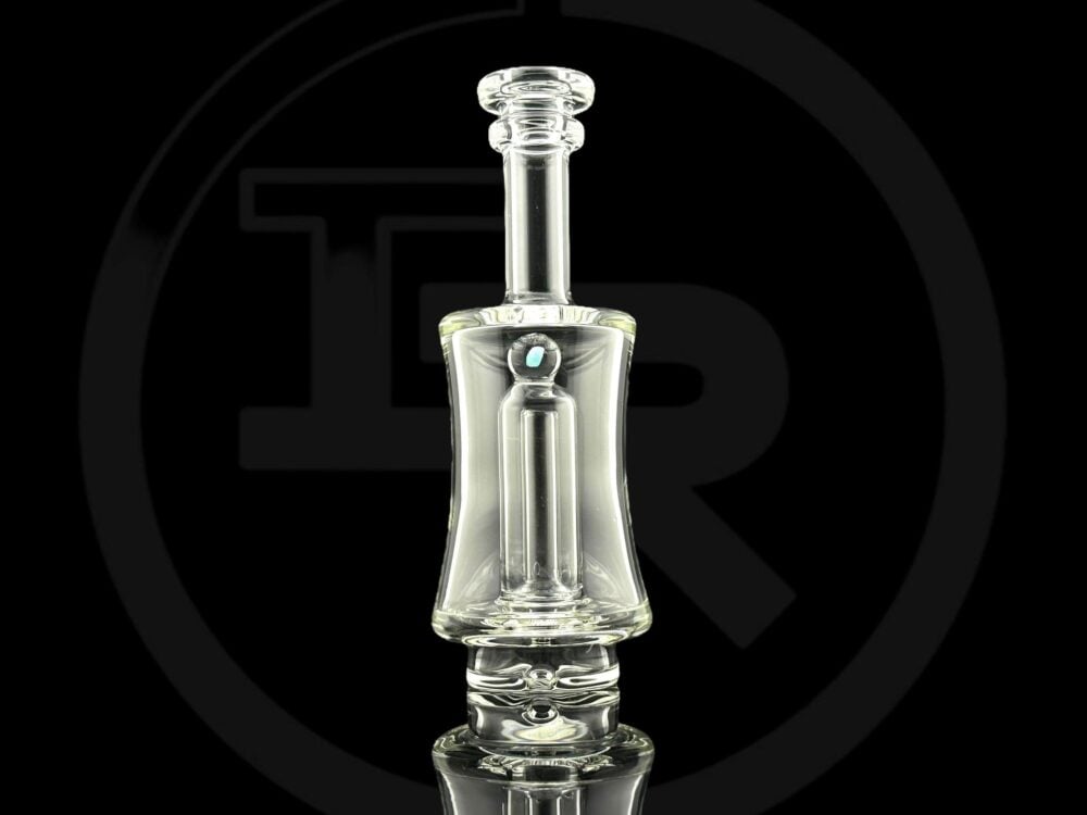 IRIDESCENT GLASS: CLEAR WITH OPAL FOCUS V CARTA ATTACHMENT | Zee Vapor