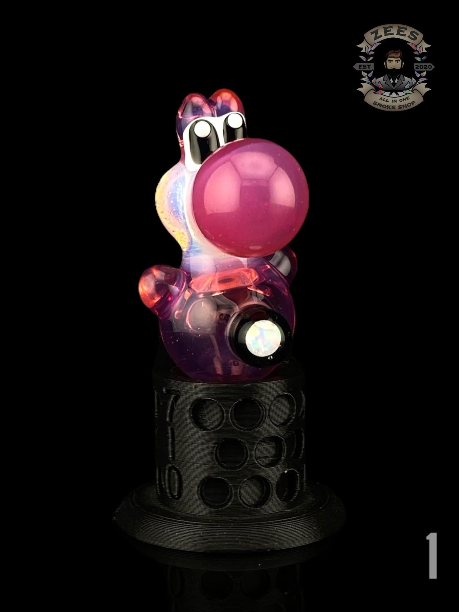 BELLZ GLASS: ENCASED OPAL YOSHI PUFFCO PRO/PROXY JOYSTICK CAP - Image 4