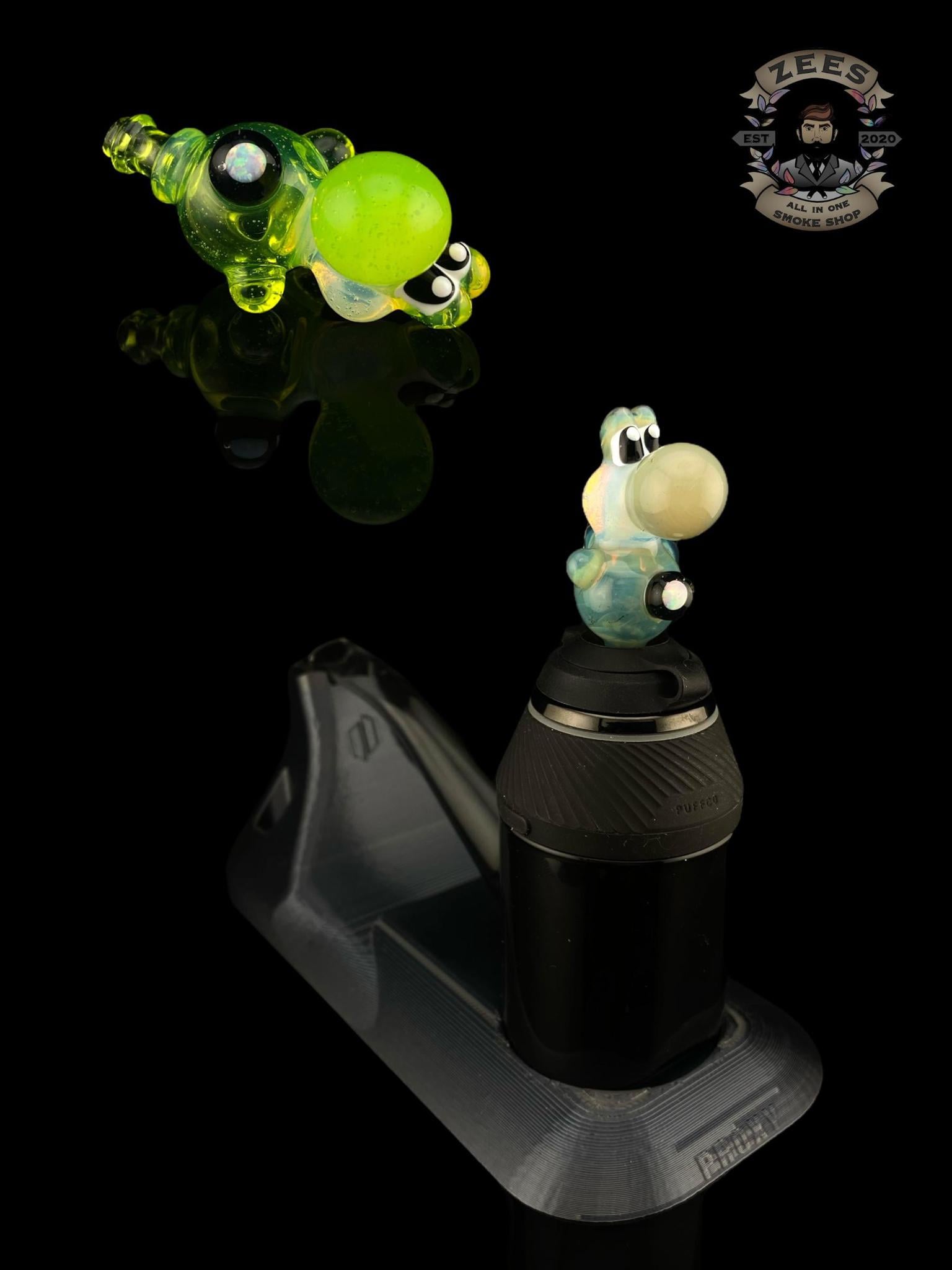 BELLZ GLASS: ENCASED OPAL YOSHI PUFFCO PRO/PROXY JOYSTICK CAP - Image 3