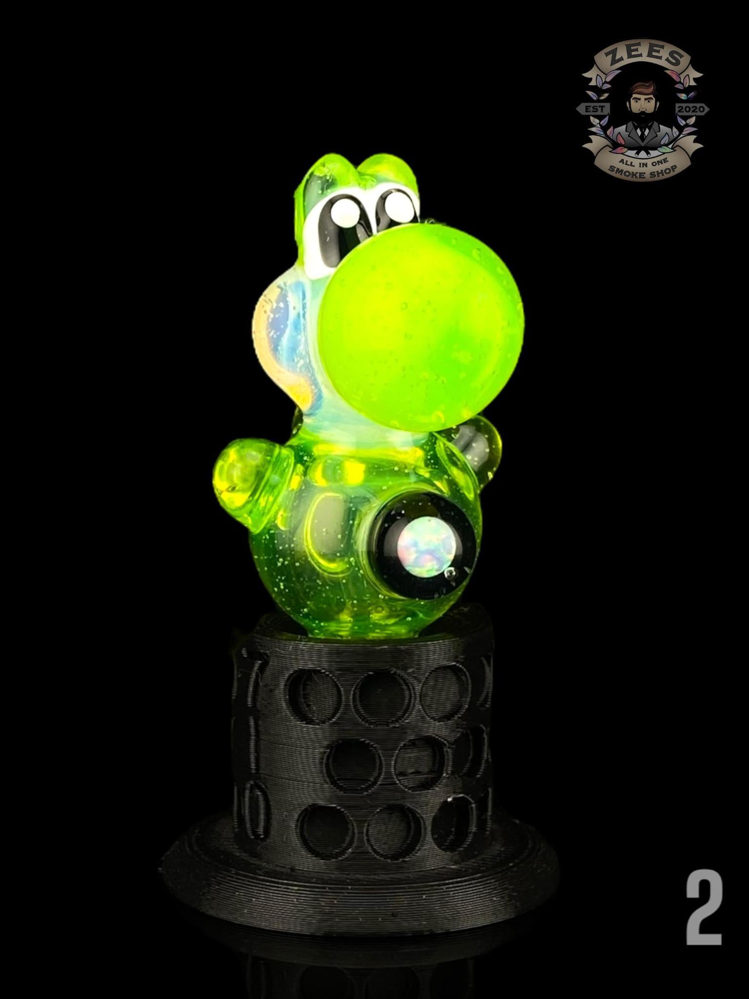 BELLZ GLASS: ENCASED OPAL YOSHI PUFFCO PRO/PROXY JOYSTICK CAP - Image 5