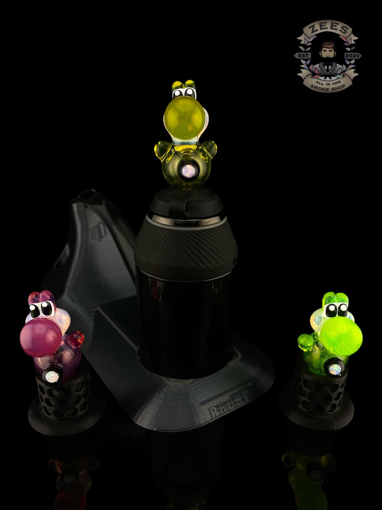 BELLZ GLASS: ENCASED OPAL YOSHI PUFFCO PRO/PROXY JOYSTICK CAP - Image 2