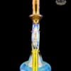 UZZI GLASS: DUMPY RECYCLER #4 SILVER FUME X NS YELLOW - Image 2