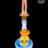 UZZI GLASS: DUMPY RECYCLER #4 SILVER FUME X NS YELLOW - Image 4