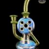UZZI GLASS: DUMPY RECYCLER #2 SILVER FUME X GREEN STARDUST - Image 2