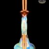UZZI GLASS: DUMPY RECYCLER #1 SILVER FUME X RED POMP - Image 4
