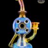 UZZI GLASS: DUMPY RECYCLER #4 SILVER FUME X NS YELLOW