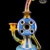 UZZI GLASS: DUMPY RECYCLER #4 SILVER FUME X NS YELLOW - Image 3