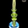 UZZI GLASS: DUMPY RECYCLER #2 SILVER FUME X GREEN STARDUST - Image 4
