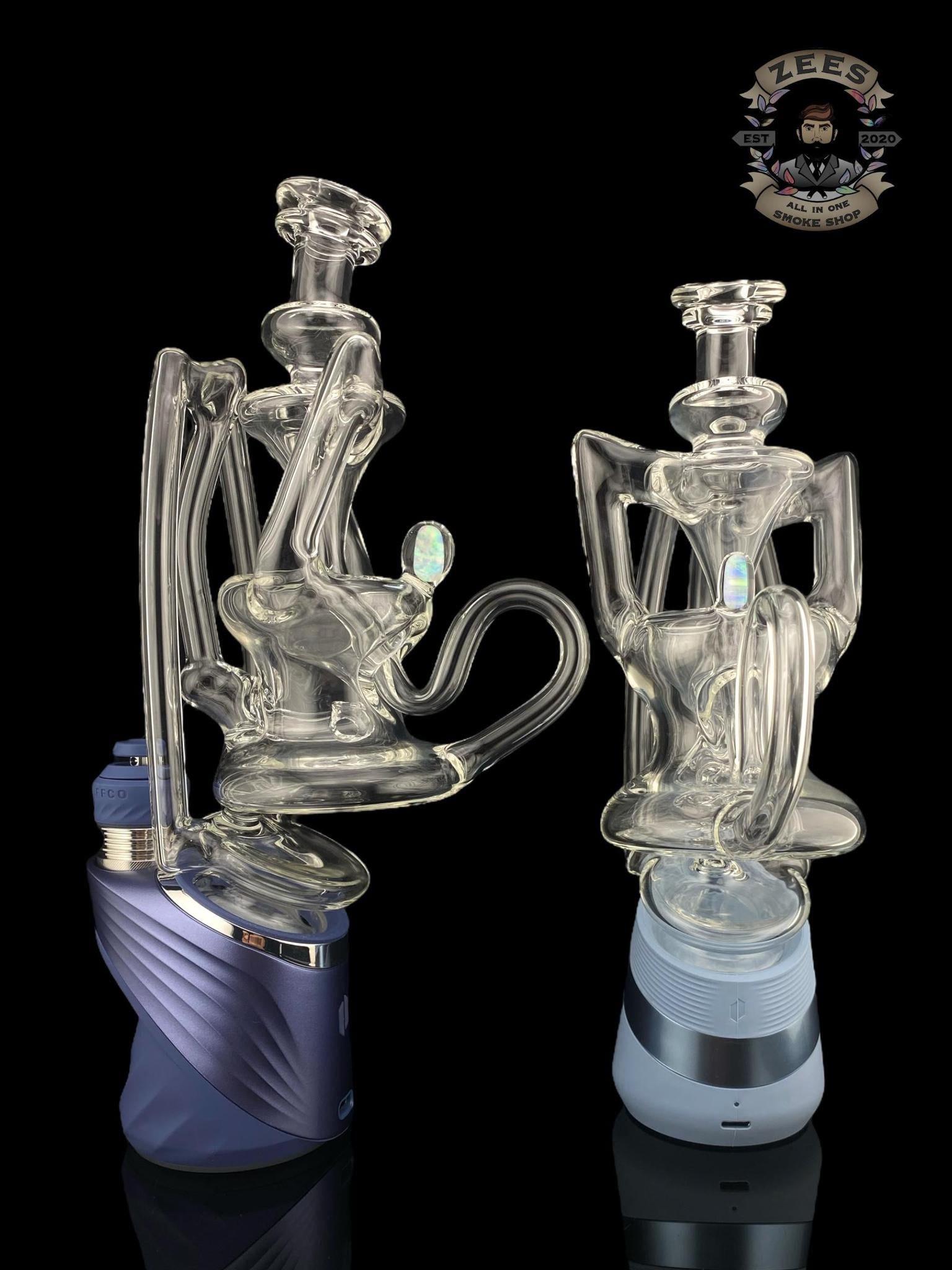 JF GLASS: DUAL RECYCLER PUFFCO PEAK ATTACHMENT