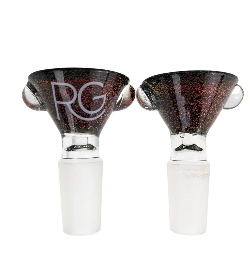 ROOTS GLASS: 14MM DICHRO MARTINI FLOWER SLIDE