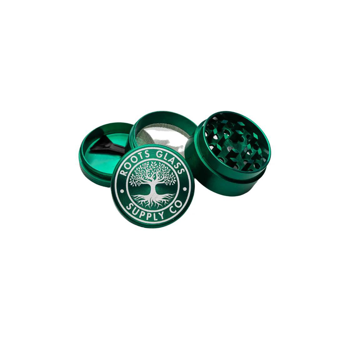 ROOTS GLASS: 40MM 4 PIECE GRINDER | Zee Vapor