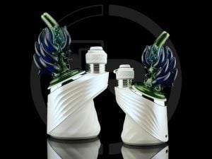 GREEN WITH ROYAL BLUE HORNS