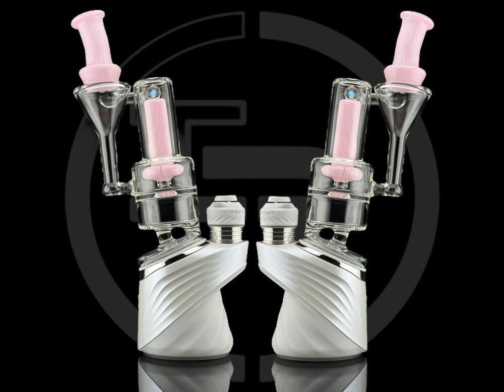 IRIDESCENT GLASS: DICHRO RBR PUFFCO PEAK ATTACHMENT - RBR 3.0 - MILKY PINK DICHRO LIMITED EDITION