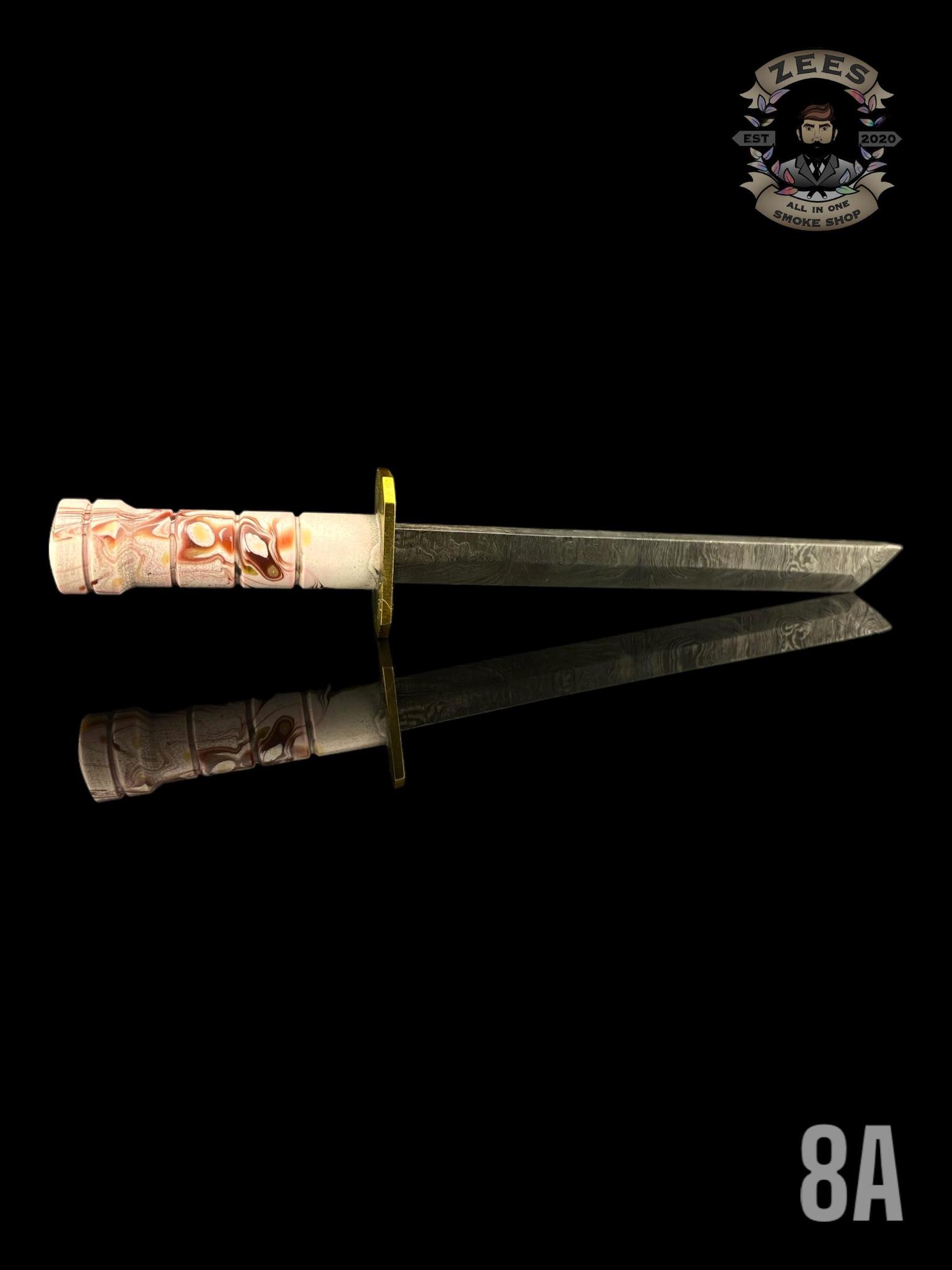 DAMASCUS HK KNIVES: DAMASCUS CHOKUTO SWORD DABBER RESIN MIX - Image 9