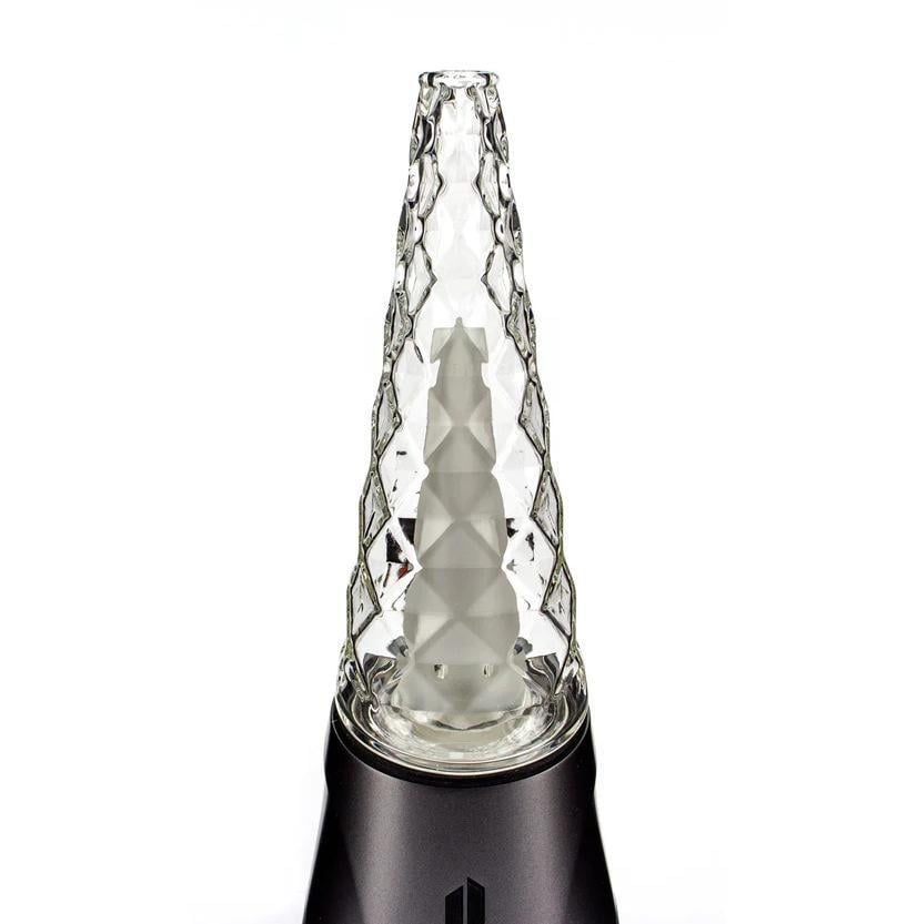 CALI BEAR GLASS: GEOMETRIC CONE PUFFCO PEAK ATTACHMENT - CLEAR