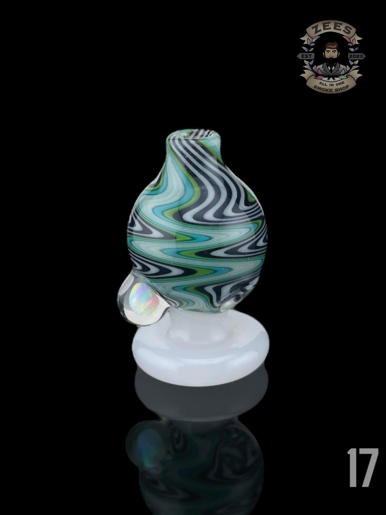 BHORO GLASS: WIG WAG ENCASED OPAL PUFFCO PEAK PRO/CARTA BUBBLE CAP - Image 19