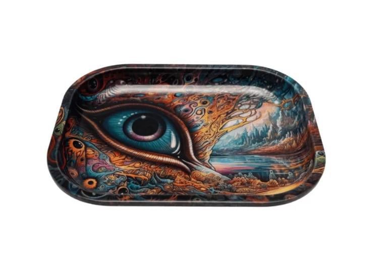 Alternative view of ROOTS GLASS: MINI ROLLING TRAY WITH LID