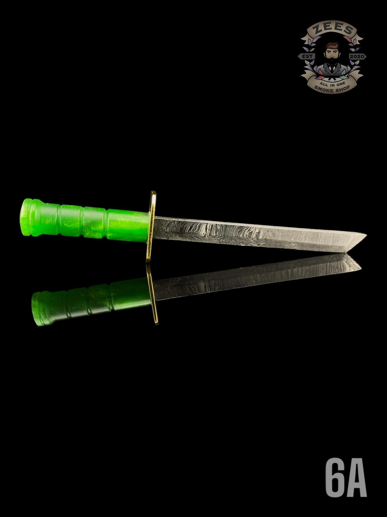 DAMASCUS HK KNIVES: DAMASCUS CHOKUTO SWORD DABBER RESIN MIX - Image 7