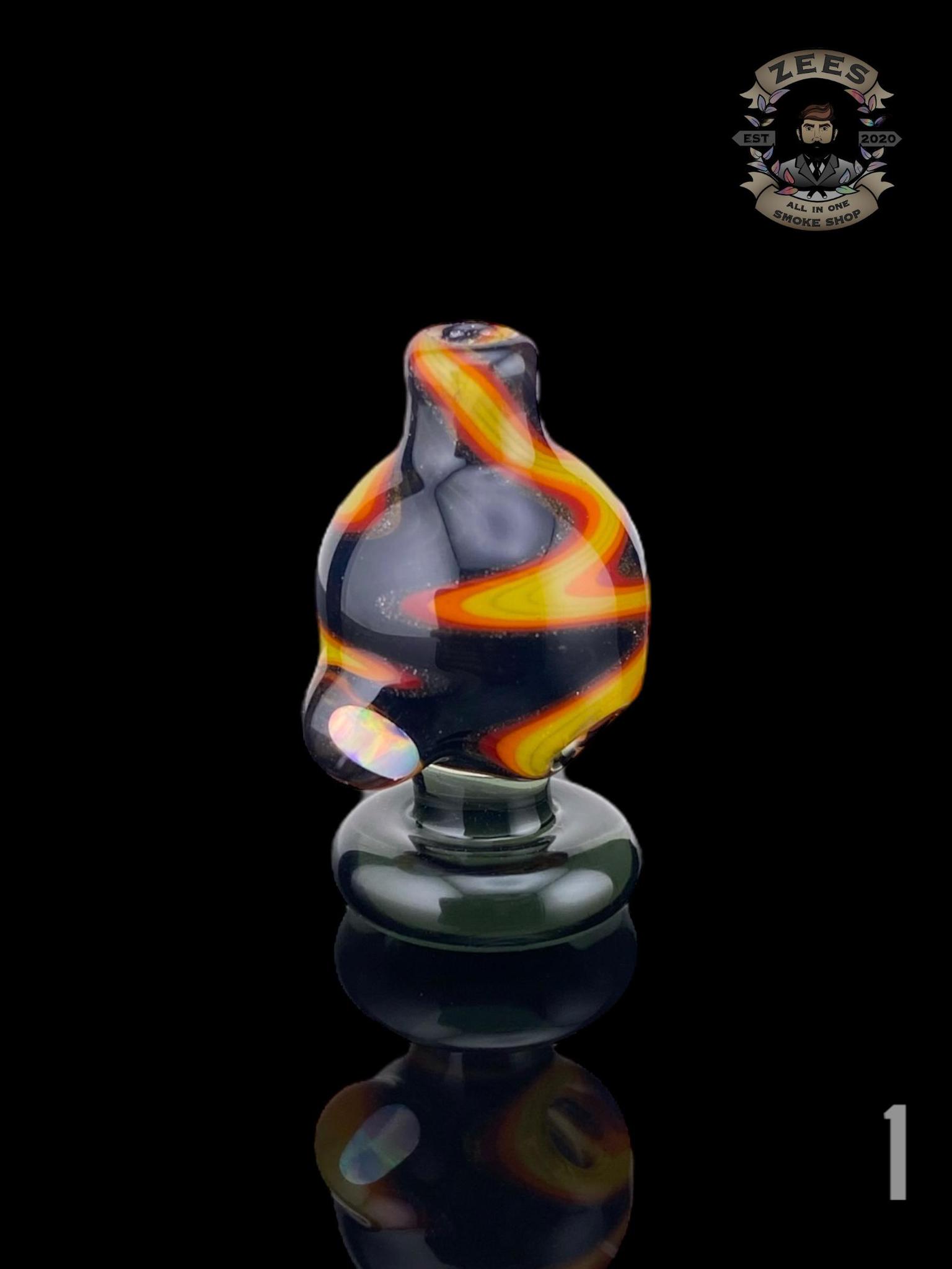 BHORO GLASS: WIG WAG ENCASED OPAL PUFFCO PEAK PRO/CARTA BUBBLE CAP - Image 3