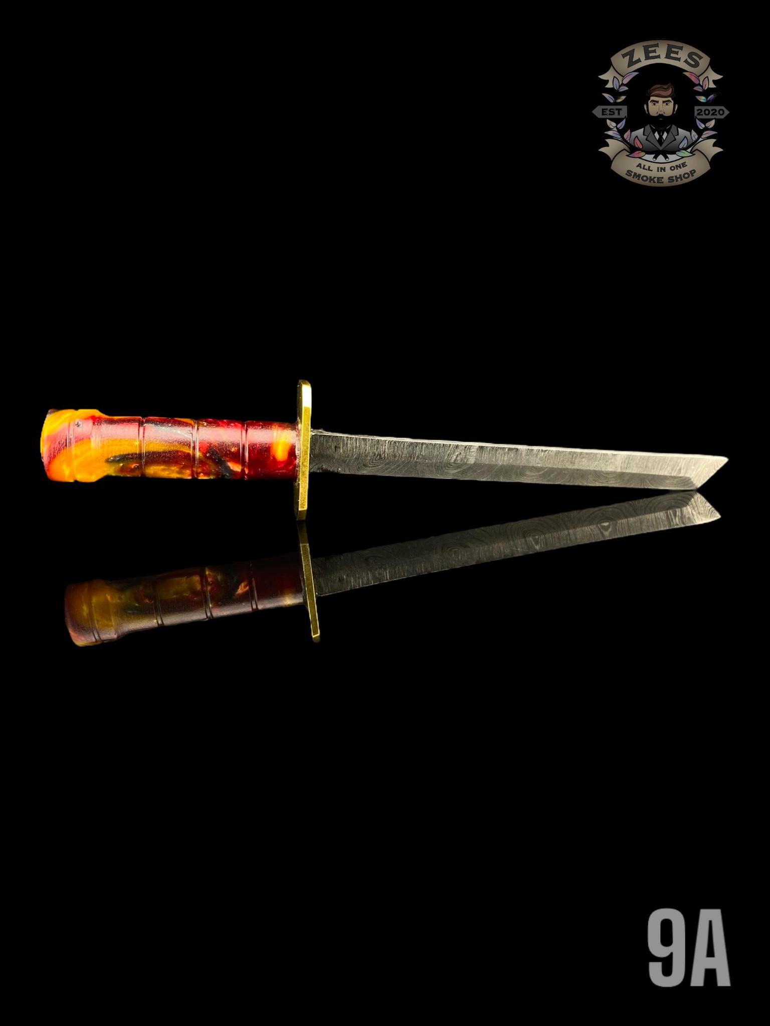 DAMASCUS HK KNIVES: DAMASCUS CHOKUTO SWORD DABBER RESIN MIX - Image 10
