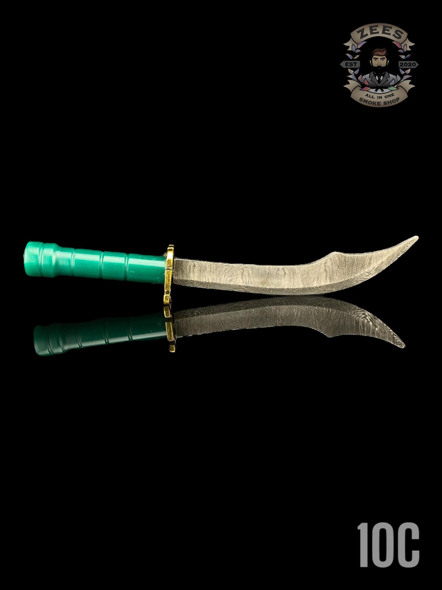 DAMASCUS HK KNIVES: DAMASCUS CURVED LONGSWORD DABBER - Image 11