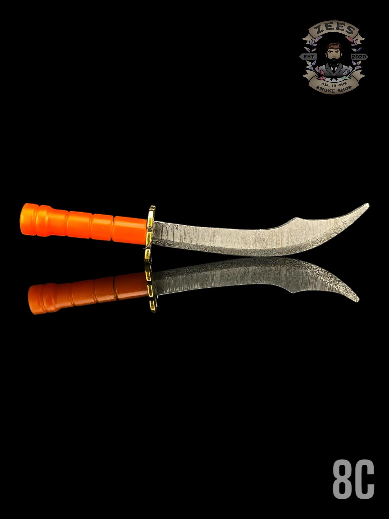 DAMASCUS HK KNIVES: DAMASCUS CURVED LONGSWORD DABBER - Image 9
