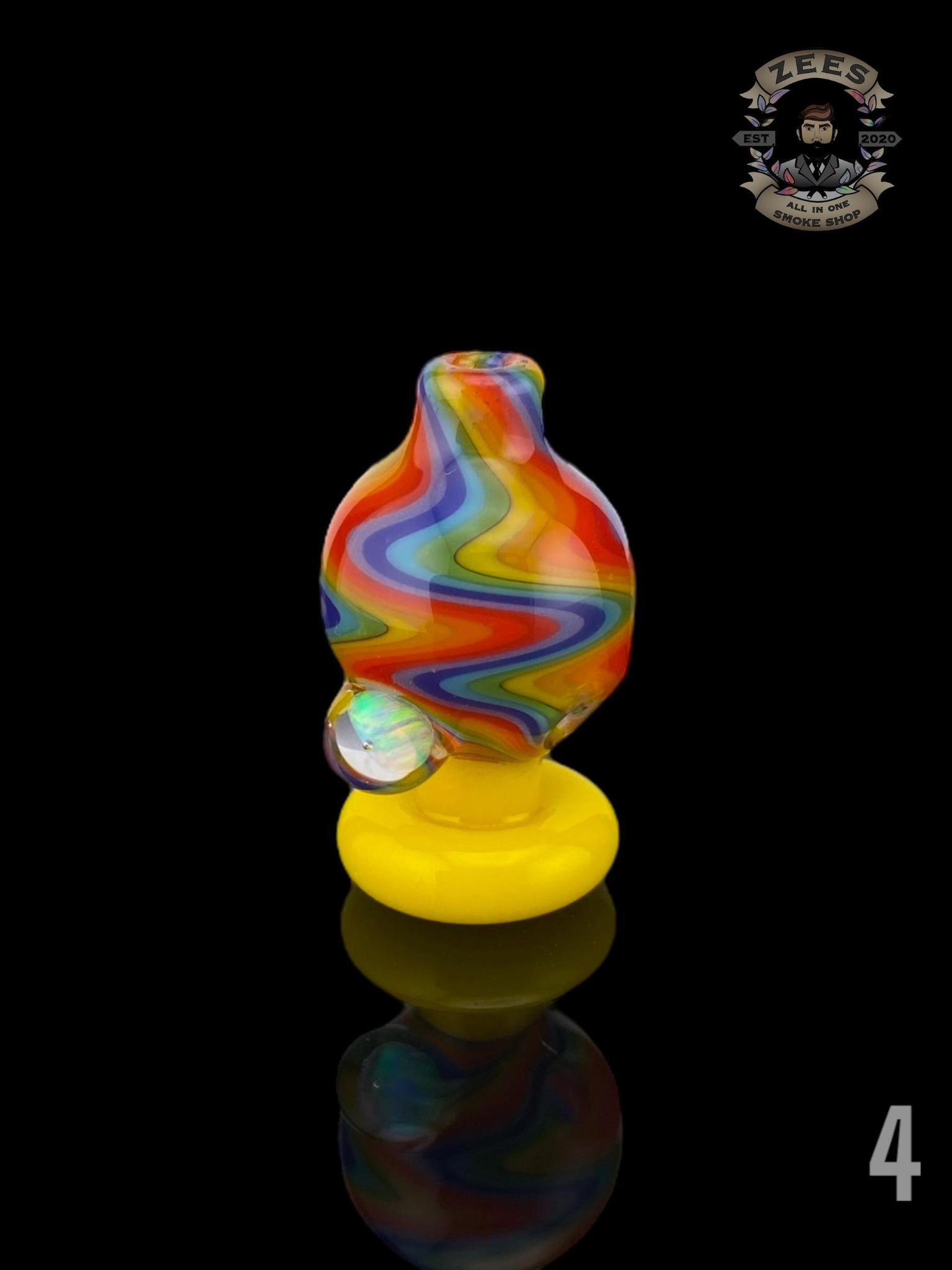 BHORO GLASS: WIG WAG ENCASED OPAL PUFFCO PEAK PRO/CARTA BUBBLE CAP - Image 6