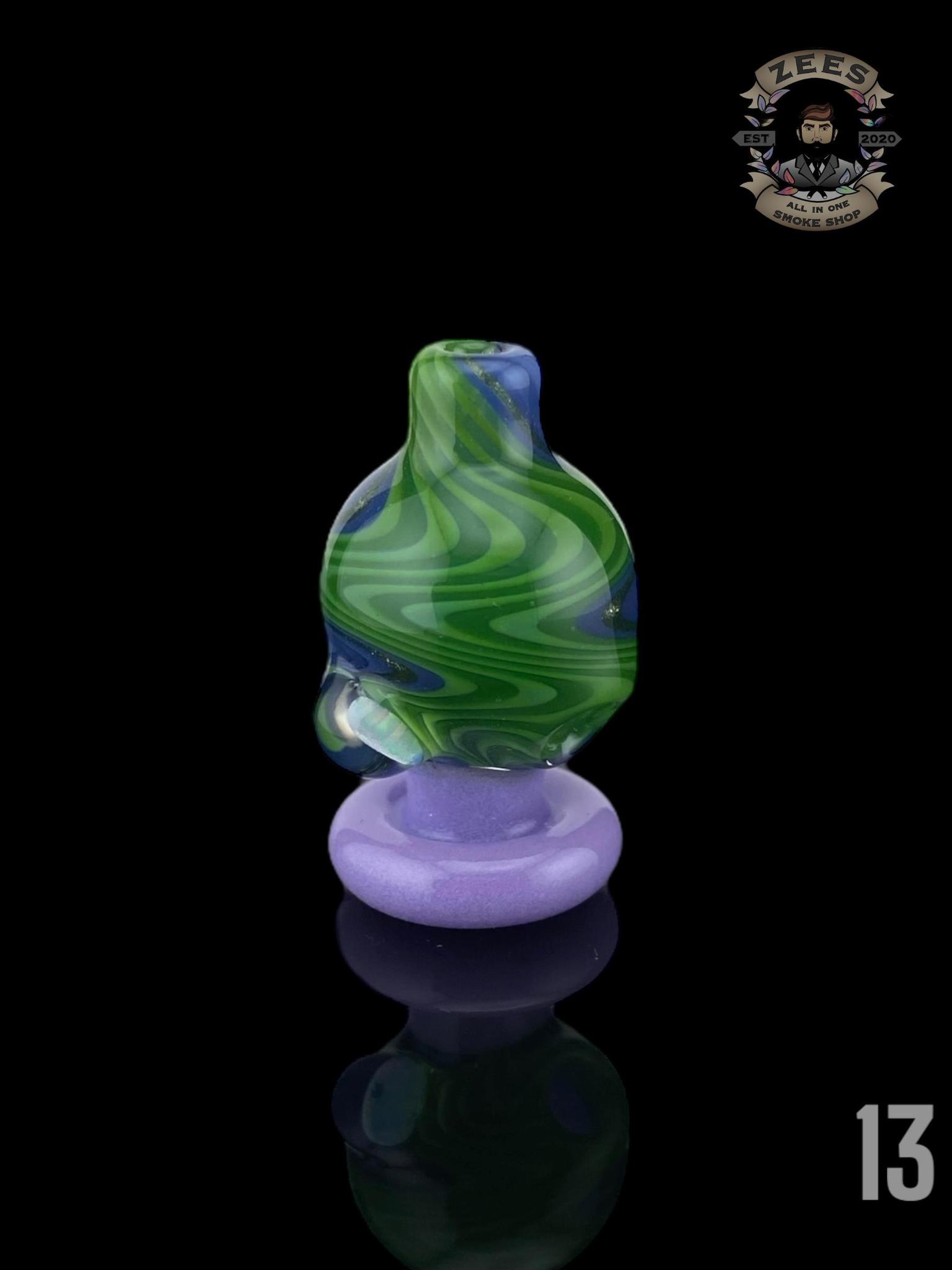 BHORO GLASS: WIG WAG ENCASED OPAL PUFFCO PEAK PRO/CARTA BUBBLE CAP - Image 15