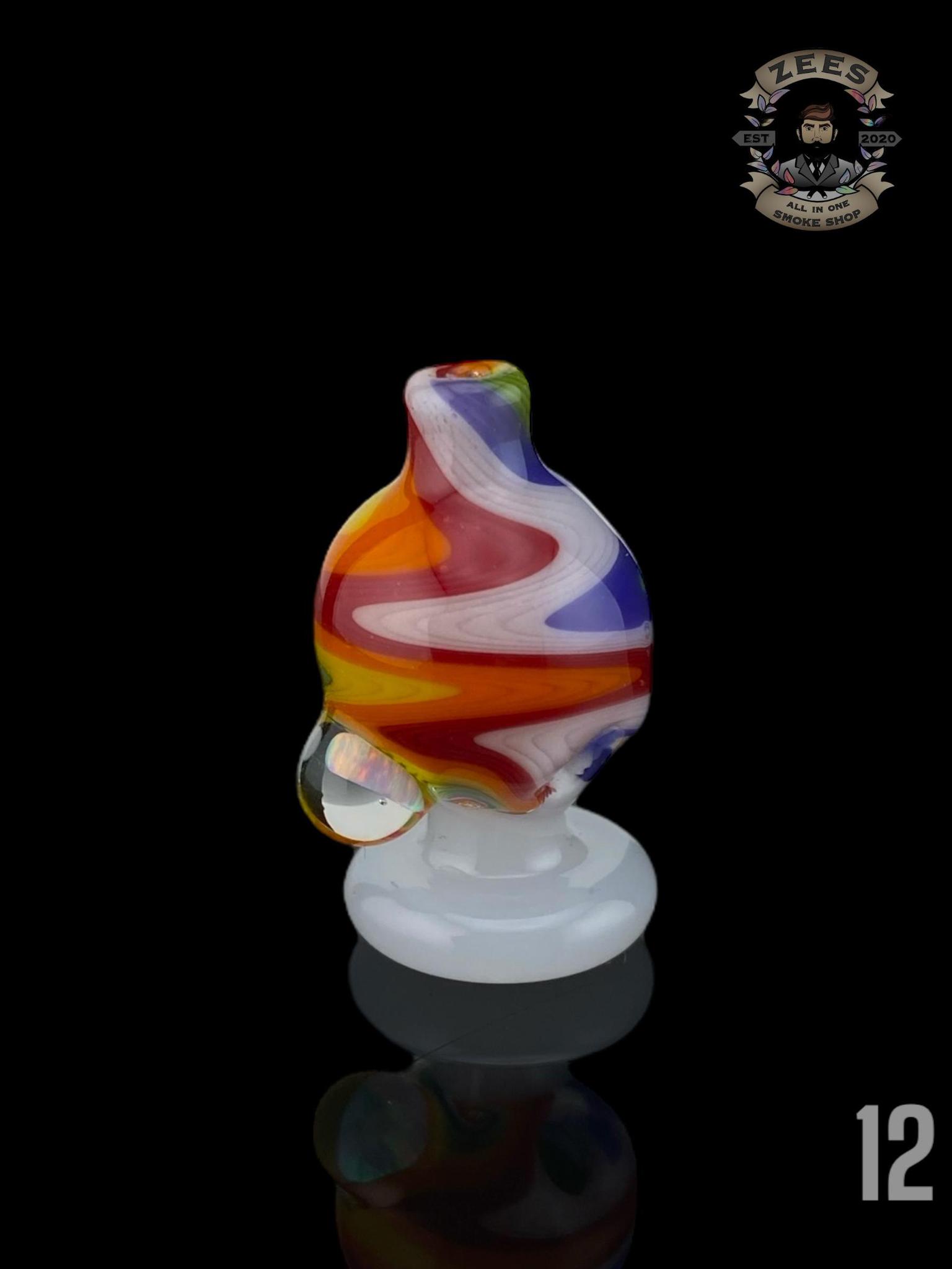 BHORO GLASS: WIG WAG ENCASED OPAL PUFFCO PEAK PRO/CARTA BUBBLE CAP - Image 14