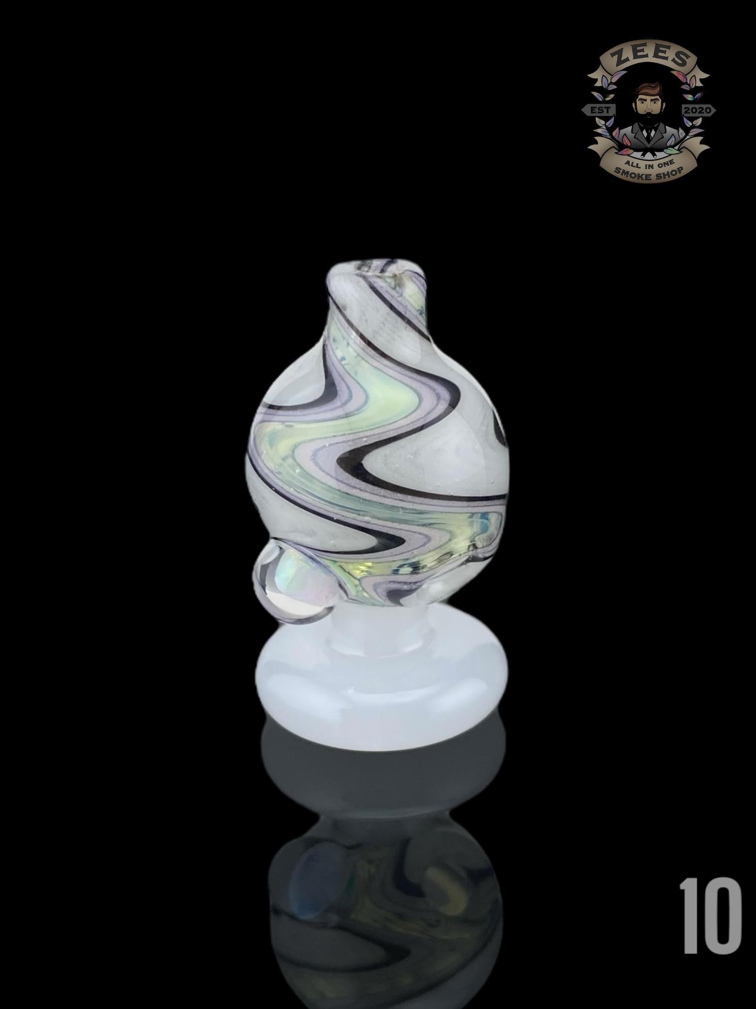 BHORO GLASS: WIG WAG ENCASED OPAL PUFFCO PEAK PRO/CARTA BUBBLE CAP - Image 12