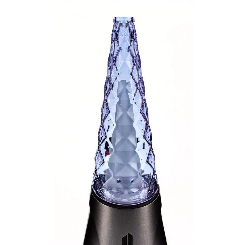 CALI BEAR GLASS: GEOMETRIC CONE PUFFCO PEAK ATTACHMENT - CFL PURPLE