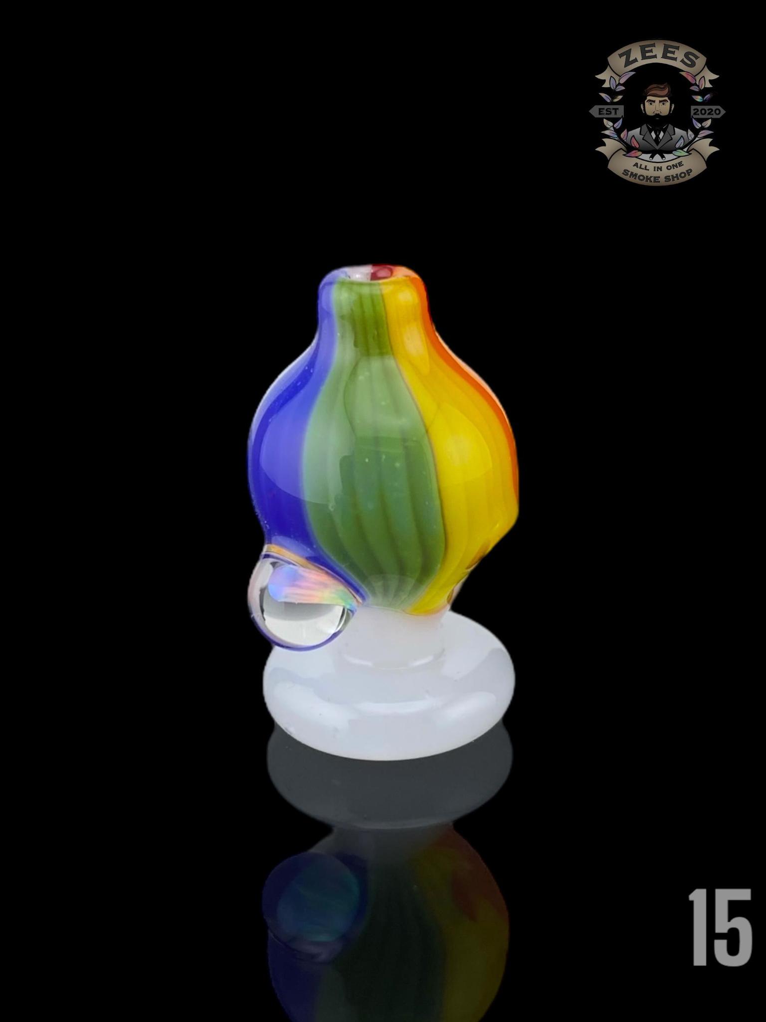 BHORO GLASS: WIG WAG ENCASED OPAL PUFFCO PEAK PRO/CARTA BUBBLE CAP - Image 17