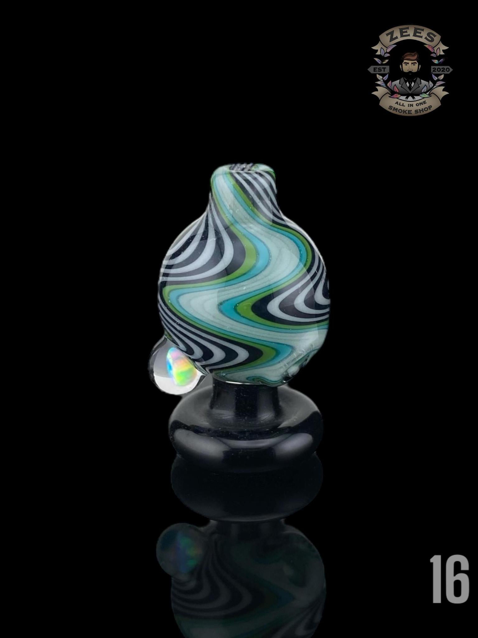 BHORO GLASS: WIG WAG ENCASED OPAL PUFFCO PEAK PRO/CARTA BUBBLE CAP - Image 18