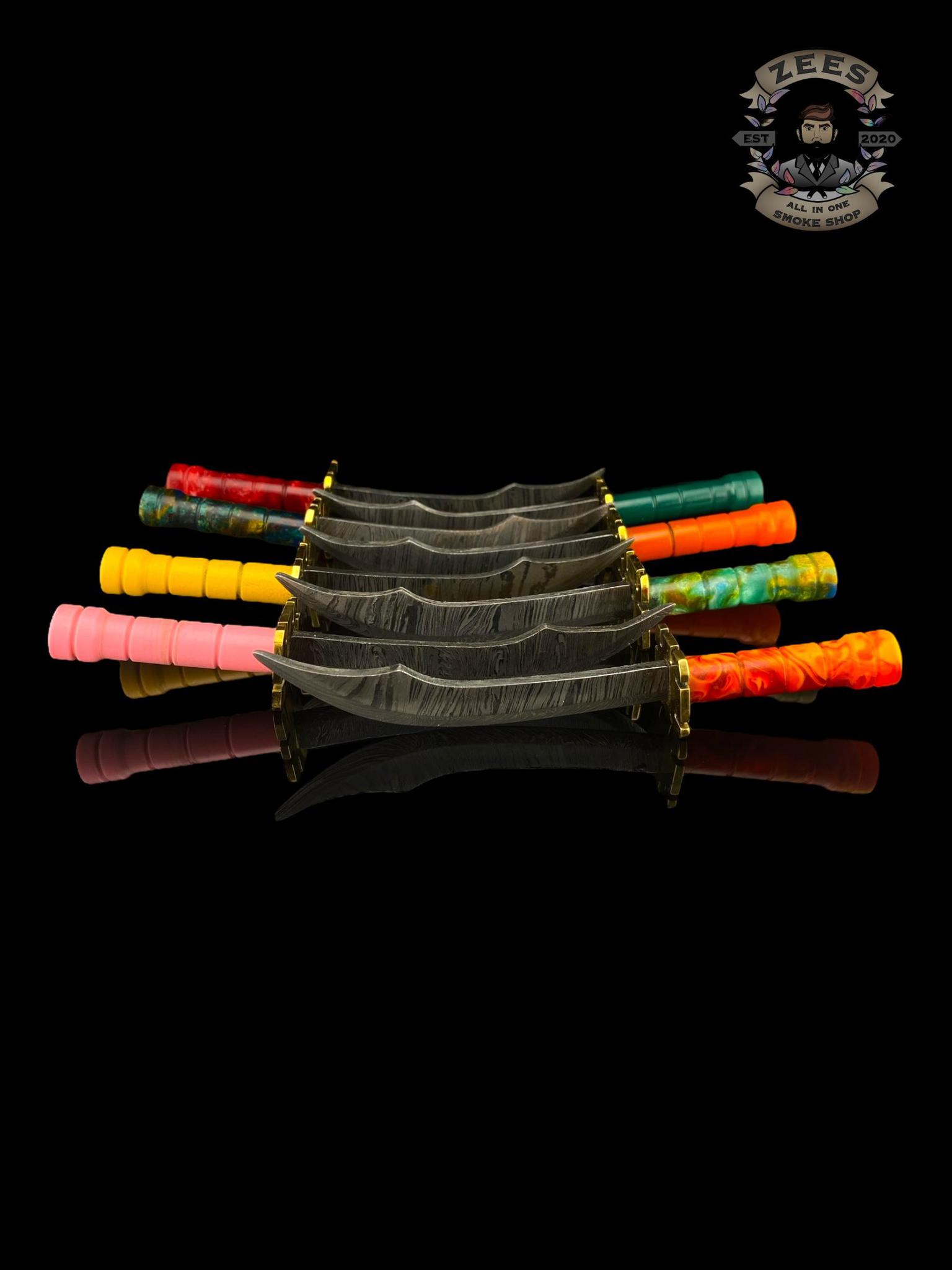DAMASCUS HK KNIVES: DAMASCUS CURVED LONGSWORD DABBER