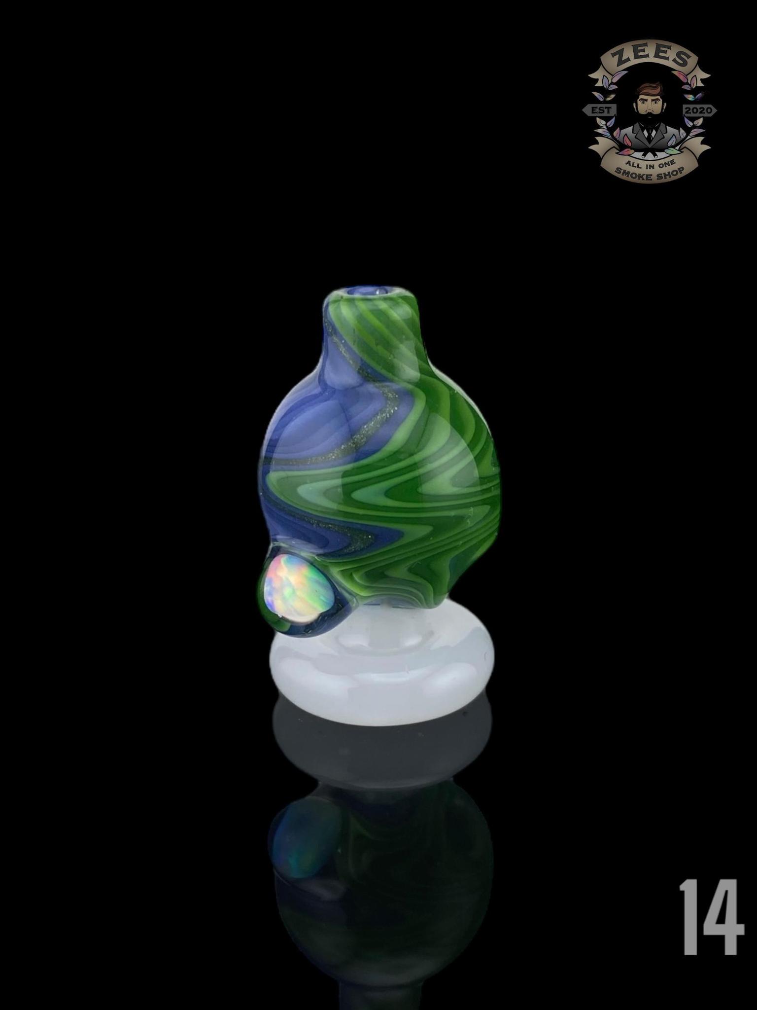 BHORO GLASS: WIG WAG ENCASED OPAL PUFFCO PEAK PRO/CARTA BUBBLE CAP - Image 16