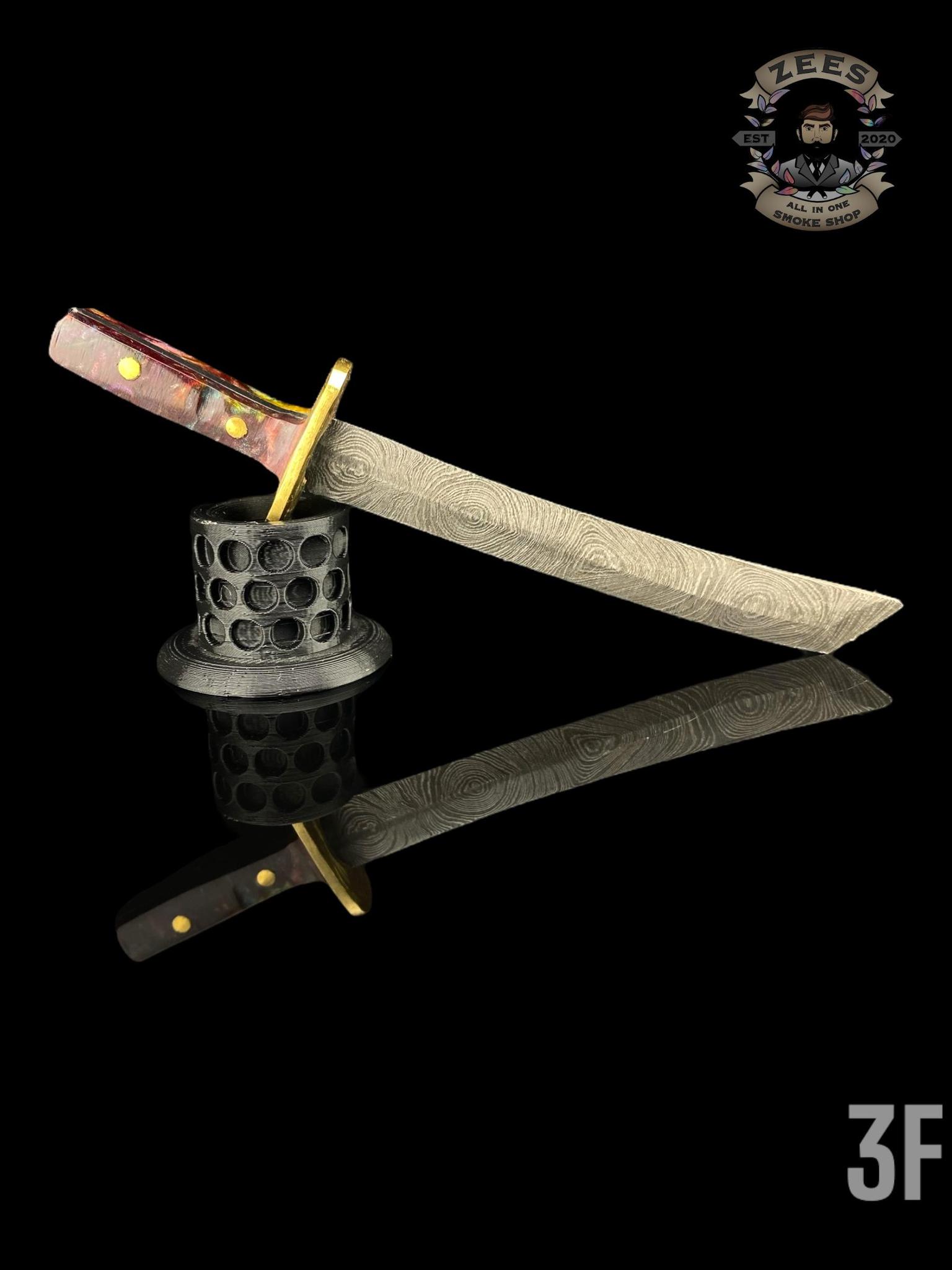 DAMASCUS HK KNIVES: DAMASCUS KATANA SWORD DABBER - Image 4
