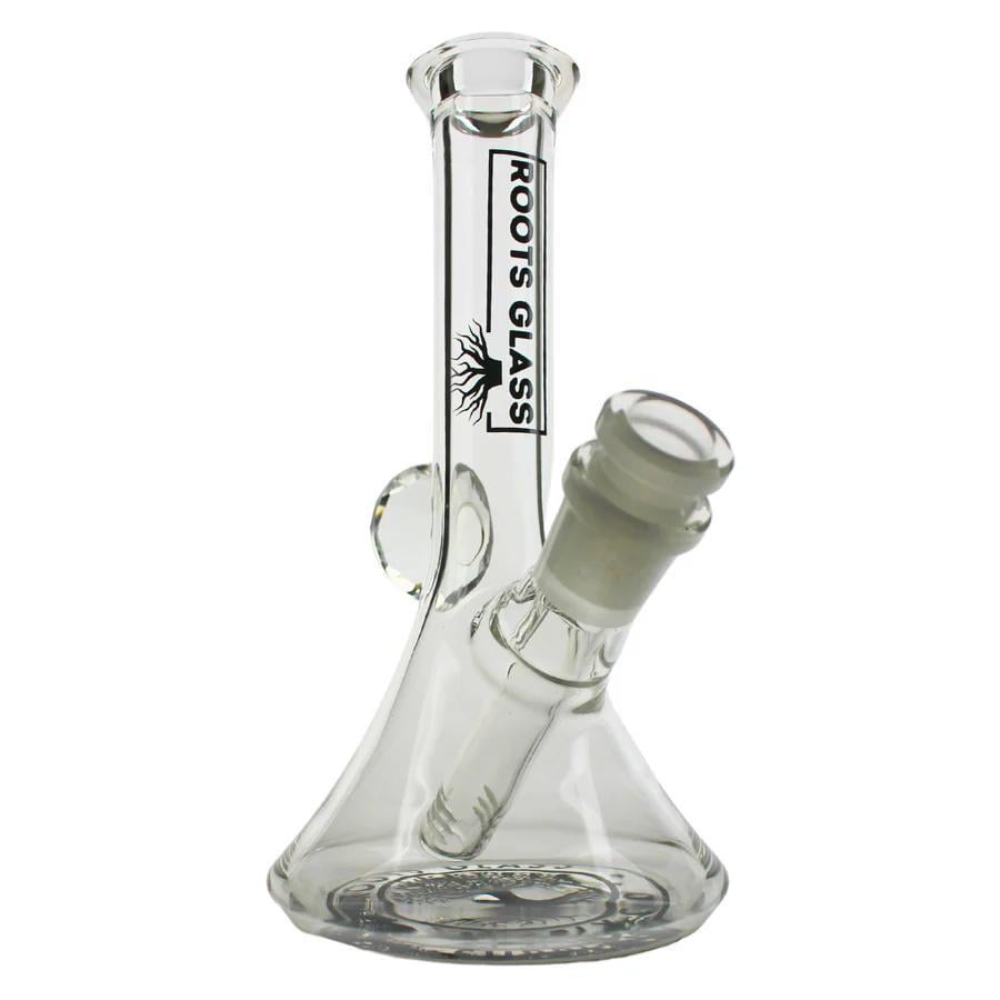 ROOTS GLASS: 7" MINI BEAKER W/ FACETED OPAL