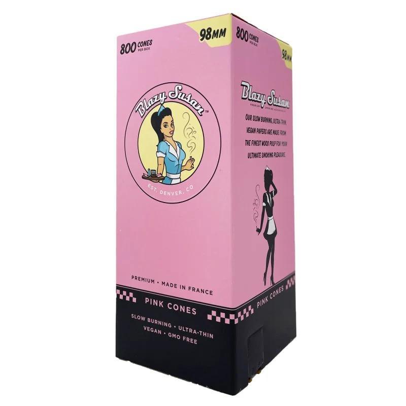BLAZY SUSAN: 98MM CONES 800CT BOX PINK