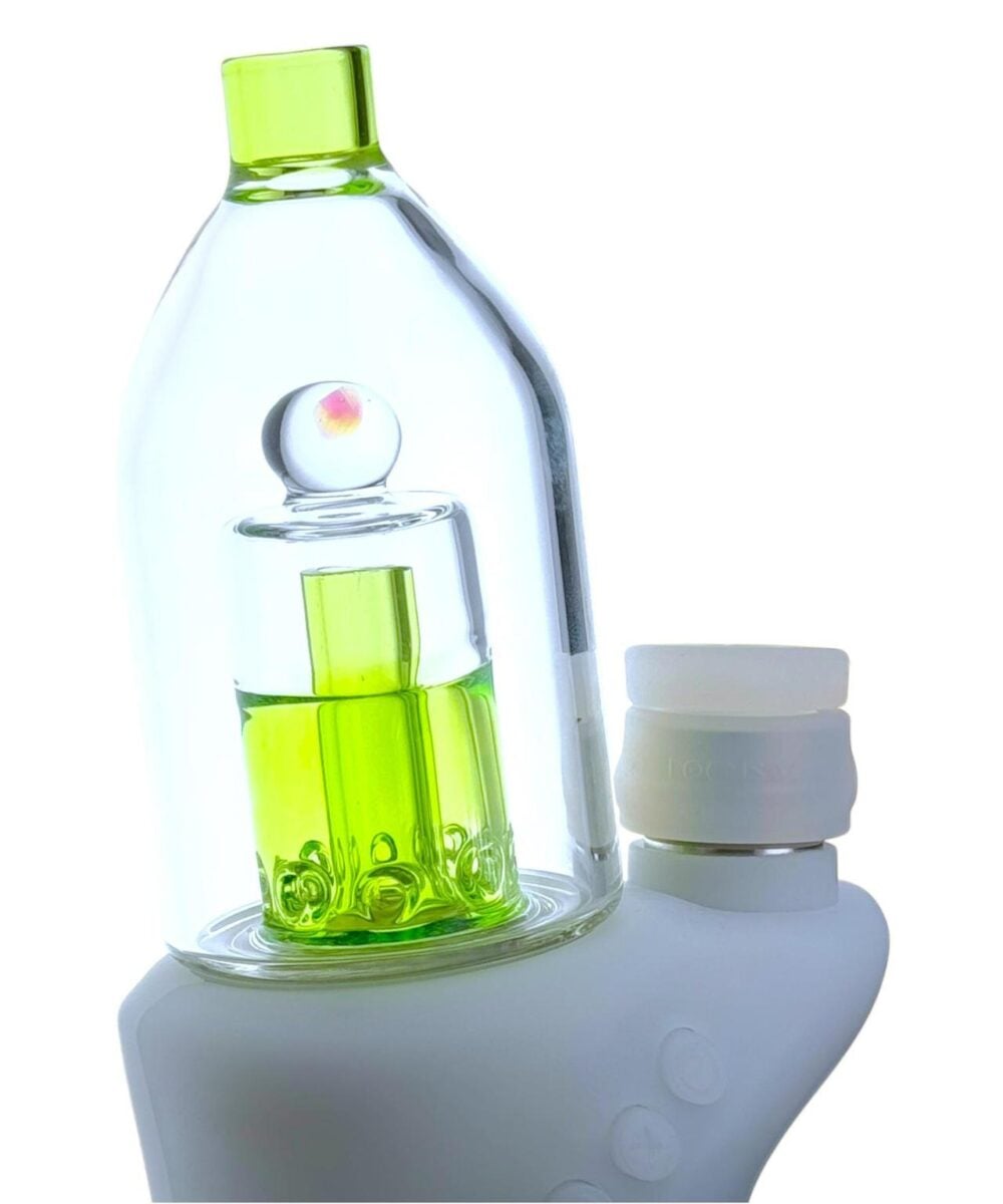 IRIDESCENT GLASS: ECO DOME FOCUS V CARTA ATTACHMENT - LIME GREEN WITH OPAL (CARTA)
