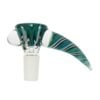 ROOTS GLASS: WIG WAG HORN BOWL/FLOWER SLIDE W/ WART - Image 2