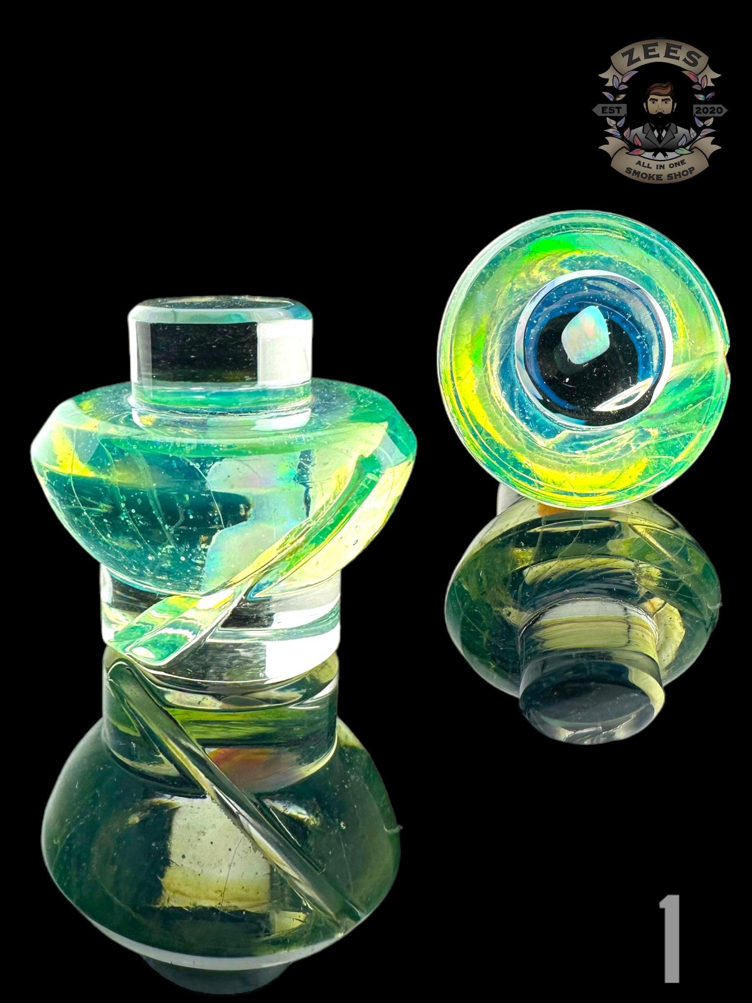 ONE TRICK PONY: 25MM ENCASED OPAL CROPAL XL ROCKULUS CARB CAP/SLURPER TOPPER