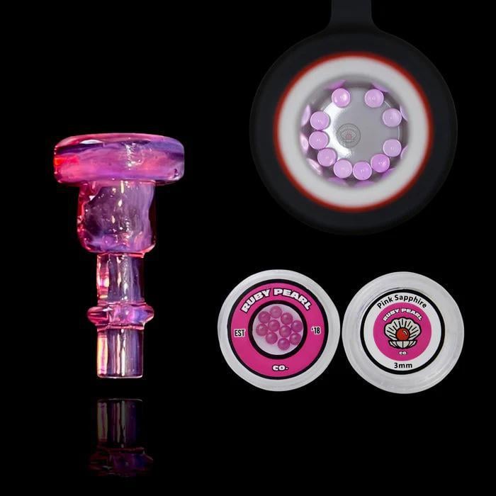 TOKR GLASS: PUFFCO PEAK PRO 3DXL JOYSTICK CAP AND PEARLS BUNDLE - TELEMEGENTA