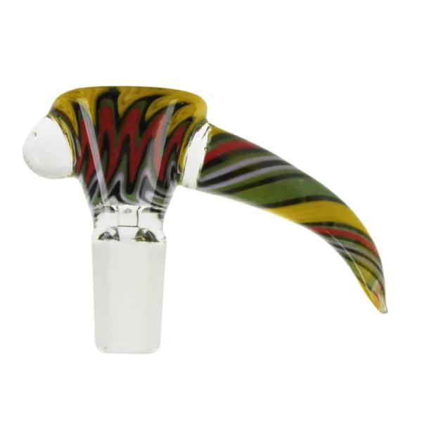 ROOTS GLASS: WIG WAG HORN BOWL/FLOWER SLIDE W/ WART - Image 5